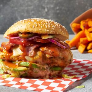 Burger gà cay
